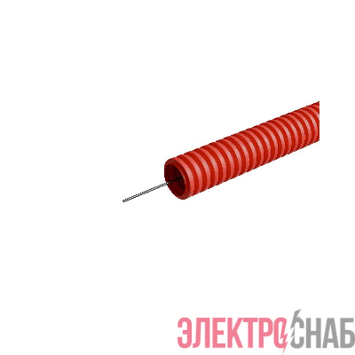 Труба гофрированная ПНД легкая d40мм с протяжкой безгалоген. трудногорючая (HFFRLS) KM-FRTG-40 (уп.15м) КМ LO62322