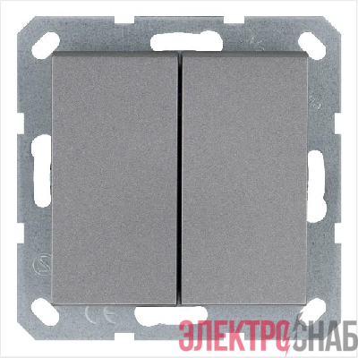 Переключатель перекрестный 2-кл. 10А IP20 механизм алюм. Jasmart G3014S
