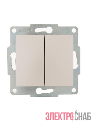 Выключатель 2-кл. 1п СП Karina 10А IP20 механизм жемчуж./бел. перламутр. LEZARD 707-3088-101