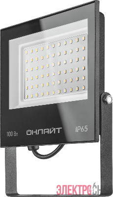 Прожектор светодиодный 90 500 OFL-03-100-6.5K-BL-IP65-LED 100Вт 6500K IP65 8000лм черн. ОНЛАЙТ 90500