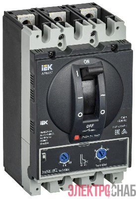Выключатель автоматический в литом корпусе 3п D 85кА 160А расцепитель термомагнитный регулируемый ARMAT IEK AR-MCCB-3D-085-0160A-ATUC