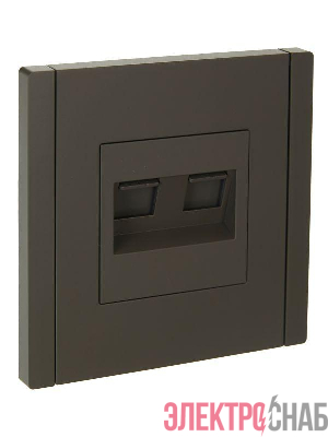Розетка 2-м RJ11+RJ45 кат.5E FORTE&PIANO FP335 сер. IEK FP-KT20-O-1-K03