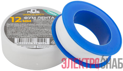Лента ФУМ 12ммх10мх0.075мм плотность 0.2гр/куб.см MOS 70682М