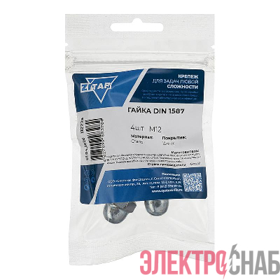 Гайка колпачковая М12 DIN 1587 оцинк. (уп.4шт) Tech-Krep/Zitar 112275
