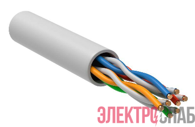 Кабель витая пара U/UTP кат.5E 4PR нг(А)-LSLTx 1м бел. РФ/Т GENERICA BC1-C5E04-128-305-TL-R-G