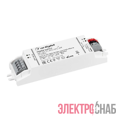 Блок питания ARJ-SP-15-PFC-NFC-WR 15Вт 3-45В 0.1-0.7А IP20 пластик Arlight 050110