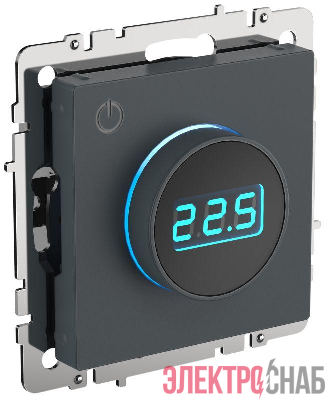 Термостат электронный с индик. BRITE СП IP20 ТС10-1-БрМ механизм маренго IEK BR-RT11-K35