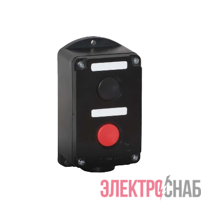 Пост кнопочный ПКЕ-222/2 "Пуск-Стоп" 1 черн. 1 красн. Электродеталь ПКЕ-222/2.1Ч.1К