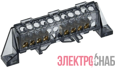 Шина нулевая N в комб. изол. &quot;Стойка&quot; 6х9-4+4-Ч TEKFOR IEK TF-NN10-44-DP-K02