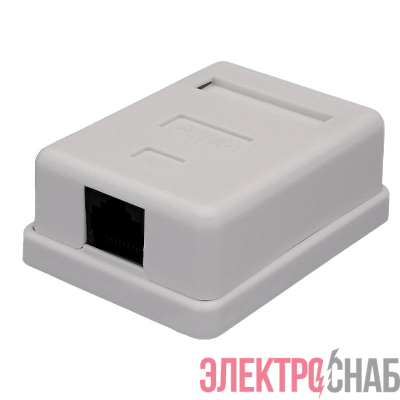 Розетка компьютерная 8P8C RJ-45 UTP кат.6 1 порт (DIY) SUPRLAN 10-0355-1