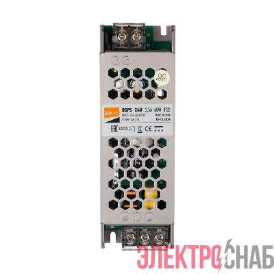 Блок питания для светодиод. ленты BSPS 60Вт 2.5А 24В IP20 метал. Pro JazzWay 5015500
