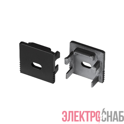 Заглушка SL-MINI-15 BLACK с отверстием пластик (комплект) Arlight 049420