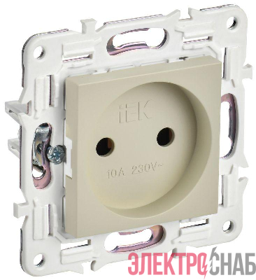 Розетка SKANDY 10А без заземл. без защ. шторок SK-R02B беж. IEK SK-R10-10-K10