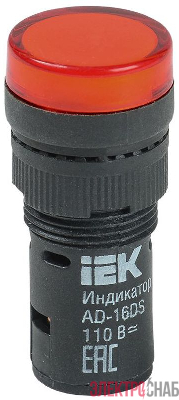 Лампа светосигнальная AD16DS d16мм 24В AC/DC красн. KARAT IEK BLS10-ADDS-024-K04-16