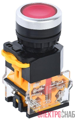 Кнопка D8-11T d22мм 1НО+1НЗ с фиксацией красн. IEK BBT30-11T-3-21-K04