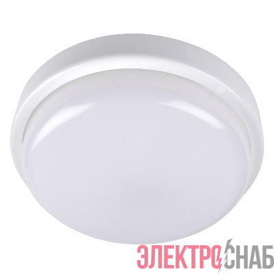 Светильник светодиодный "Банник" PBH-PC2-RA 12Вт 4000К IP65 ЖКХ ДБП кругл. пылевлагозащ. бел. JazzWay 1035660