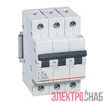 Выключатель автоматический модульный 3п C 25А 4.5кА RX3 ИЭК Leg 419710