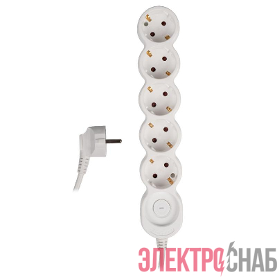 Удлинитель EX-05GS-500 (5х5) заземл. выкл. JazzWay 5065208