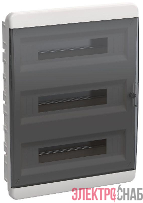 Корпус ЩРВ-П-54 TEKFOR IP41 черн. прозр. дверь пластик. IEK TF5-KP12-V-54-41-K01-K03