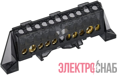 Шина нулевая N в комб. изол. "Стойка" 8х12-4+5-Ч TEKFOR IEK TF-NN20-45-DP-K02