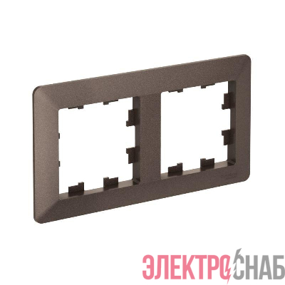 Рамка 2-м AtlasDesign Air мокко/дым. черн. SE ATN220602