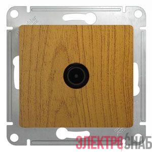 Розетка телевизионная оконечная TV 1-м СП Glossa 1дБ механизм дерево дуб SE GSL000591
