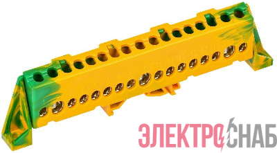 Шина PE &quot;земля&quot; в комб. изол. &quot;Стойка&quot; 8х12-17-ЖЗ TEKFOR IEK TF-NN20-17-DP-K52
