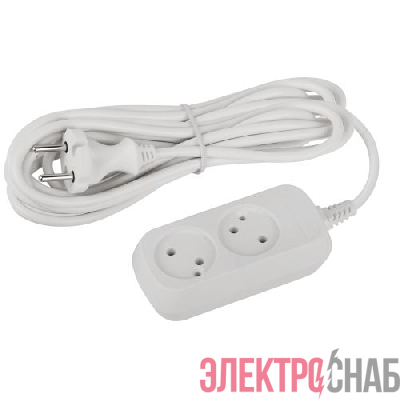 Удлинитель 2х5м без заземл. ПВС 2х0.75 UDL-10-250 Greenline Эра Б0065044