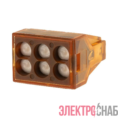 Экспресс-Клемма СМК 773-606 с пастой 6-проводная 0.75-4кв.мм (уп.50шт) Rexant 07-5276