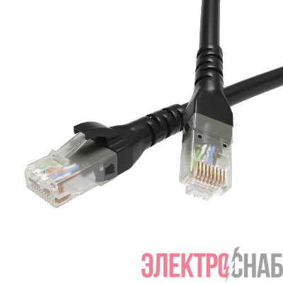 Патч-корд неэкранированный CAT6 U/UTP 4х2 LSZH 5.0м черн. DKC RN6UU4550BK