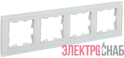 Рамка 4-м BRITE РУ-4-2-Бр стекло бел. матов. IEK BR-M42-G-31-K01