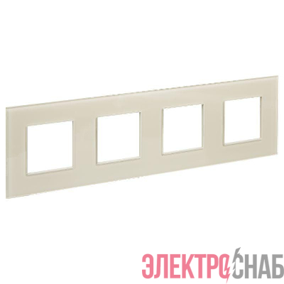Рамка 4-м SKANDY SK-F24B стекло беж. IEK SK-M42-G-K10