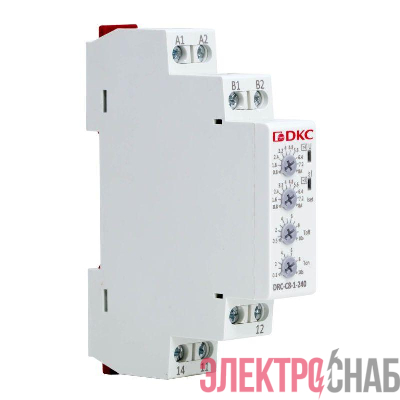 Реле контроля тока тип DRC 0.8-8А конфигурация контакта 1CO 24-240 AC/DC DKC DRC-C8-1-240
