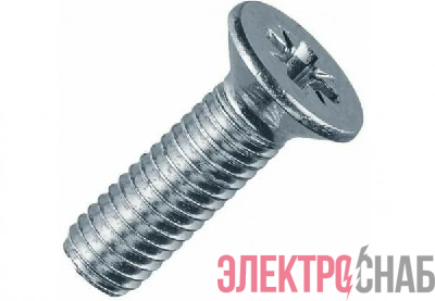 Винт с потайной головкой и крестообраз. шлицем 6х12 DIN 965 EKF wk6x12