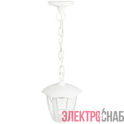 Светильник светодиодный садово-парковый ДСУ 07-8-002 Марсель 1 8Вт 3000К IP44 6 гранный подвесной бел. Эра Б0064293