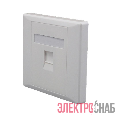 Панель лицевая 1 порт 80х80 Keystone шторка (DIY) SUPRLAN 10-0333-1