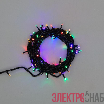 Гирлянда светодиодная управляемая"Нить" 10м 100LED мультиколор 10Вт 220-240В IP65 8 режимов провод ПВХ черн. (нужен контроллер 217-204) Neon-Night 303-139
