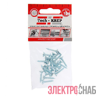 Шуруп универсальный 3.5х16 с потайной головкой цинк. (пакет) (уп.30шт) Tech-Krep/Zitar 102416