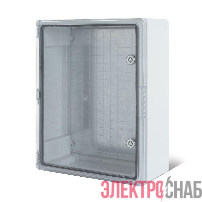 Корпус пластиковый ЩМПп 400х300х170 ABS УХЛ1 IP65 с прозр. дверцей и монтажной панелью Rexant 11-0412