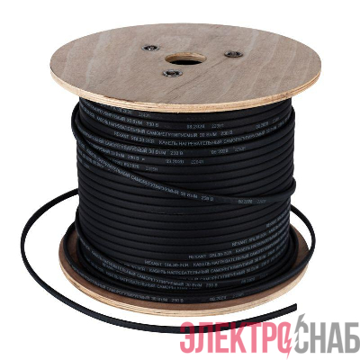 Кабель греющий саморег. для труб водостоков крыш 40КНС 2ЛП-ЭЛ-65/85 40Вт/м UV 200м экранированный Rexant 51-0255