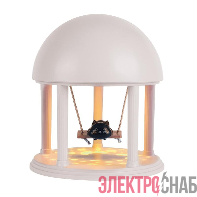 Светильник светодиодный настольный JS9-CAT-wh КОТИК ночник аккумуляторный (8 мелодий; 3 цвета подсветки) IP20 бел. JazzWay 5061286