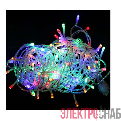 Гирлянда светодиодная "Нить"8м 80LED мульти уличная 8 режимов элементы питания 3хAA SHLights 4690601045133