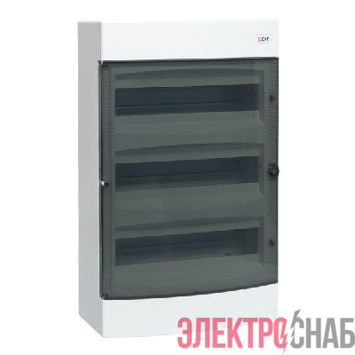 Щит распределительный навесной Unix 3х18мод. IP41 прозр. дверь PROxima EKF ux-3x18-n