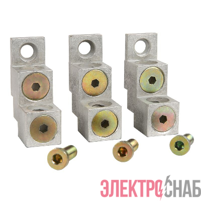 Комплект зажимов для присоединения 2 кабелей OptiMat D100; D160; D250 63-250А-УХЛ3-3шт КЭАЗ 318010