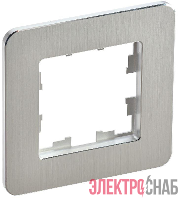 Рамка 1-м BRITE РУ-1-1-Бр метал. алюм. RE AL IEK BR-M12-M-21-K47
