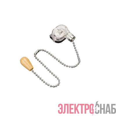 Выключатель для настенного светильника с деревянным наконечником Silver блист. Rexant 06-0244-A