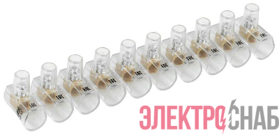 Зажим винтовой концевой изолированный КЗВИ 4.0кв.мм (10х1) IEK UZVK-04-10
