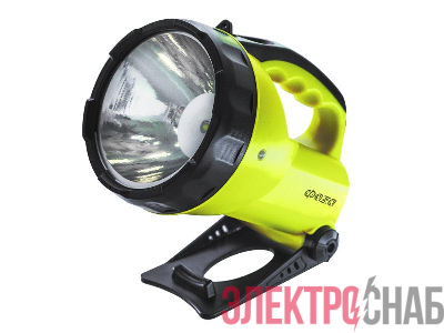 Фонарь-прожектор аккумуляторный AccuF6-L3W-gn SMD 3Вт IP20 2 режима: яркий/эконом аккум. 0.9А.ч индикатор зарядки; ремень зел. ФАZА 2853653