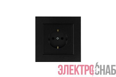 Розетка с заземления Karea черн. Makel 56054028
