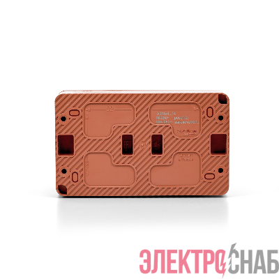 Блок ОП AtlasDesign PROFI IP54 (розетка 1-м 16А заземл. защ. шторки + 2-кл. выключатель 10А) терракот. SE ATN547074